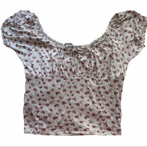 Floral milkmaid blouse top